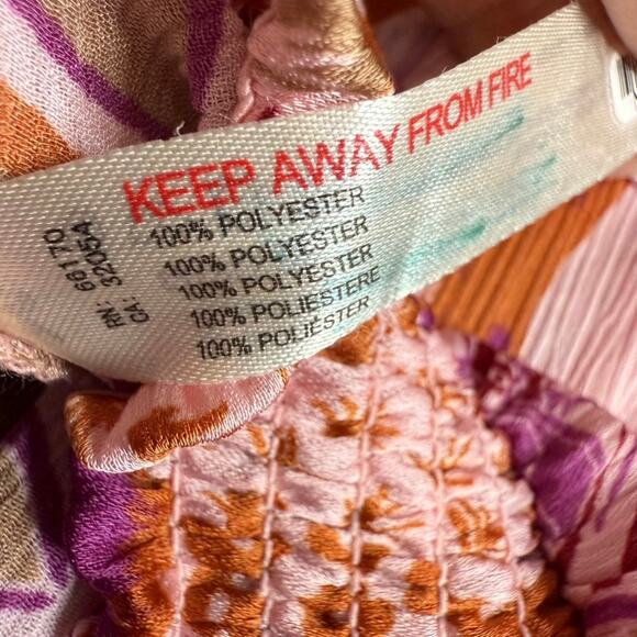 Free People Weekend In Montauk Tank In Blush Women S Boho Floral Lightweight‎ - Picture 4 of 5